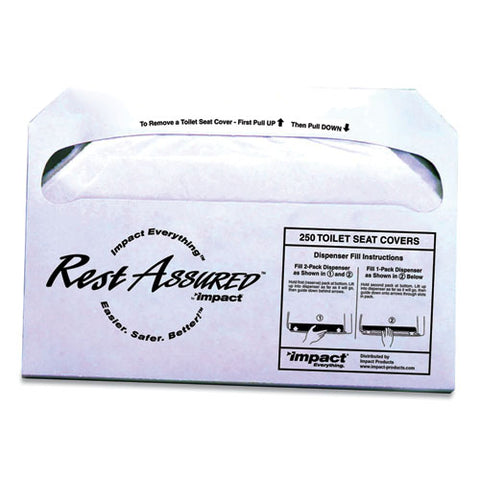 Rest Assured Seat Covers, 14.25 X 16.85, White, 250-pack, 20 Packs-carton