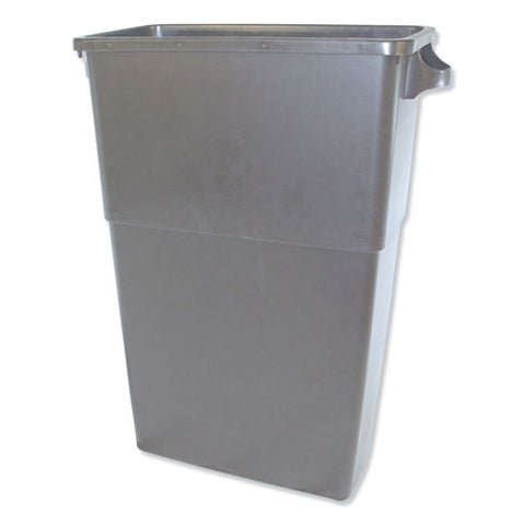 Thin Bin Containers, Rectangular, Polyethylene, 23 Gal, Gray