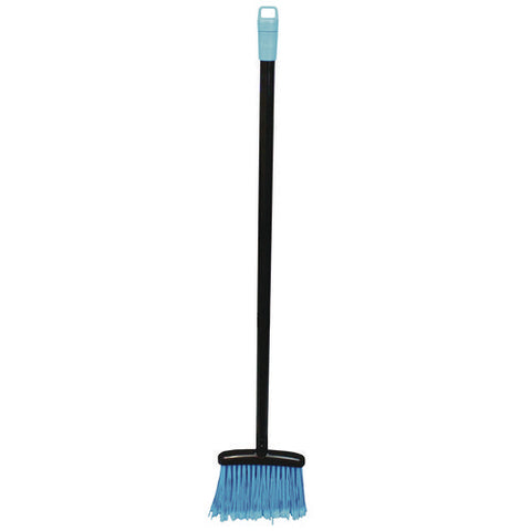 Lobby Dust Pan Broom, 36.86", Black/blue