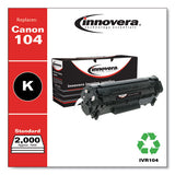Remanufactured Black Toner, Replacement For Canon 104 (0263b001aa), 2,000 Page-yield