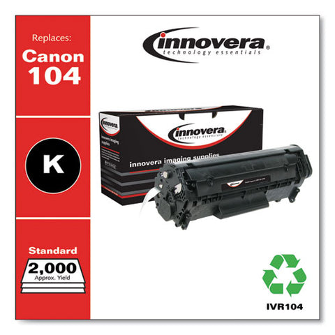 Remanufactured Black Toner, Replacement For Canon 104 (0263b001aa), 2,000 Page-yield