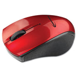 Mini Wireless Optical Mouse, 2.4 Ghz Frequency-30 Ft Wireless Range, Left-right Hand Use, Red-black