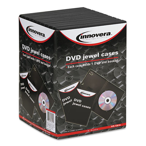 Standard Dvd Case, Black, 10-pack