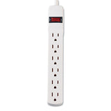 Six-outlet Power Strip, 15 Ft Cord, 1.94 X 10.19 X 1.19, Ivory