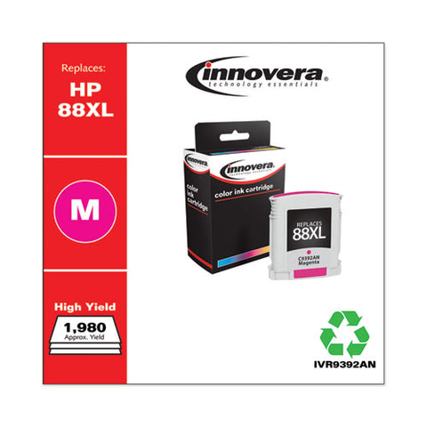 Remanufactured Magenta High-yield Ink, Replacement For Hp 88xl (c9392an), 1,980 Page-yield