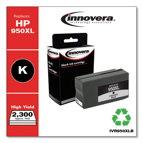 Remanufactured Black High-yield Ink, Replacement For Hp 950xl (cn045an), 2,300 Page-yield