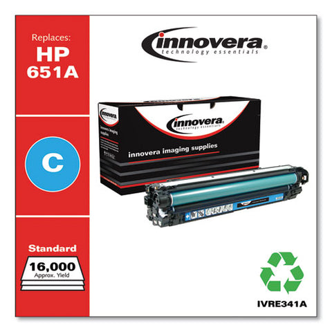 Remanufactured Cyan Toner, Replacement For Hp 651a (ce341a), 13,500 Page-yield