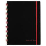 Twin Wire Poly Cover Notebook, Wide-legal Rule, Black Cover, 11 X 8.5, 70 Sheets