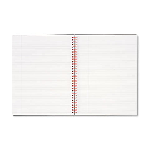 Twin Wire Poly Cover Notebook, Wide-legal Rule, Black Cover, 11 X 8.5, 70 Sheets