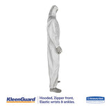 A35 Liquid And Particle Protection Coveralls, Hooded, Large, White, 25-carton