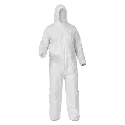 A35 Liquid And Particle Protection Coveralls, Hooded, X-large, White, 25-carton