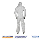 A35 Liquid And Particle Protection Coveralls, Hooded, 2x-large, White, 25-carton