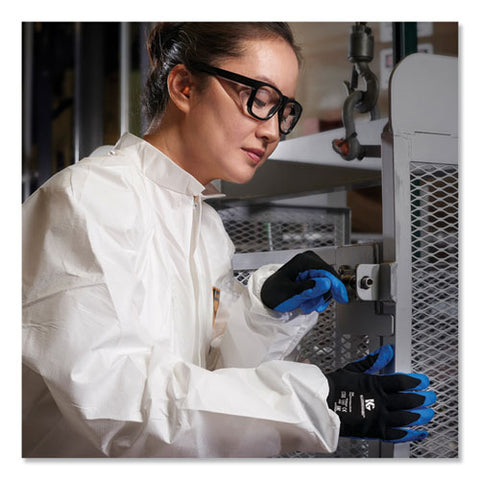 G40 Nitrile Coated Gloves, 230 Mm Length, Medium-size 8, Blue, 12 Pairs