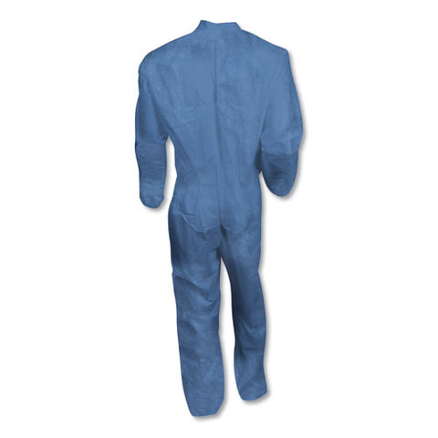 A60 Elastic-cuff, Ankle And Back Coveralls, Blue, Large, 24-carton