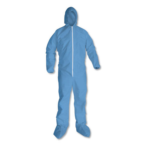 A65 Hood And Boot Flame-resistant Coveralls, Blue, 2x-large, 25-carton