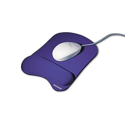 Wrist Pillow Extra-cushioned Mouse Pad, Nonskid Base, 8 X 11, Blue