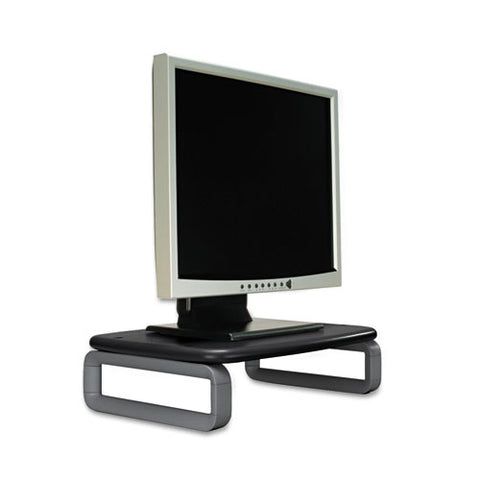 Monitor Stand With Smartfit, For 24" Monitors, 15.5" X 12" X 3" To 6", Black-gray, Supports 80 Lbs