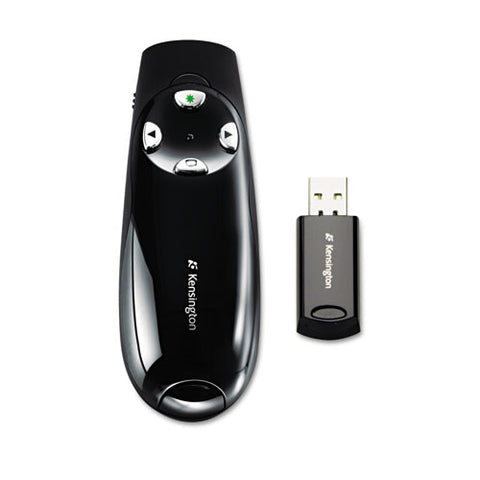 Wireless Presenter Pro With Green Laser, 150 Ft. Range, Black