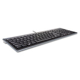 Slim Type Standard Keyboard, 104 Keys, Black-silver