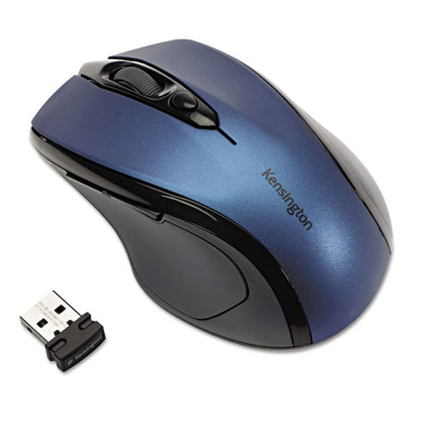 Pro Fit Mid-size Wireless Mouse, 2.4 Ghz Frequency-30 Ft Wireless Range, Right Hand Use, Sapphire Blue