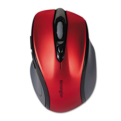 Pro Fit Mid-size Wireless Mouse, 2.4 Ghz Frequency-30 Ft Wireless Range, Right Hand Use, Ruby Red