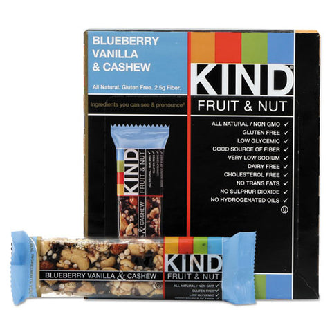 Fruit And Nut Bars, Blueberry Vanilla And Cashew, 1.4 Oz Bar, 12-box