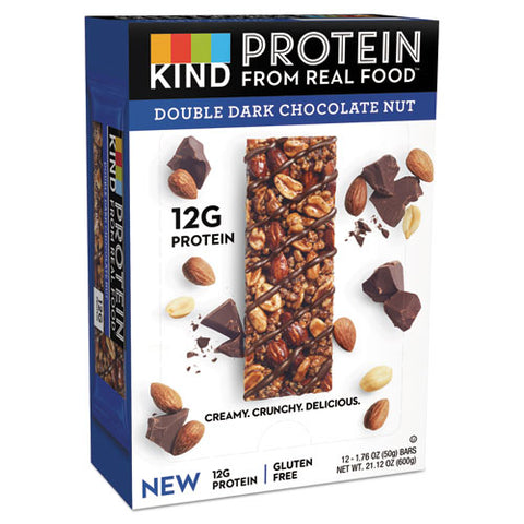 Protein Bars, Double Dark Chocolate, 1.76 Oz, 12-pack