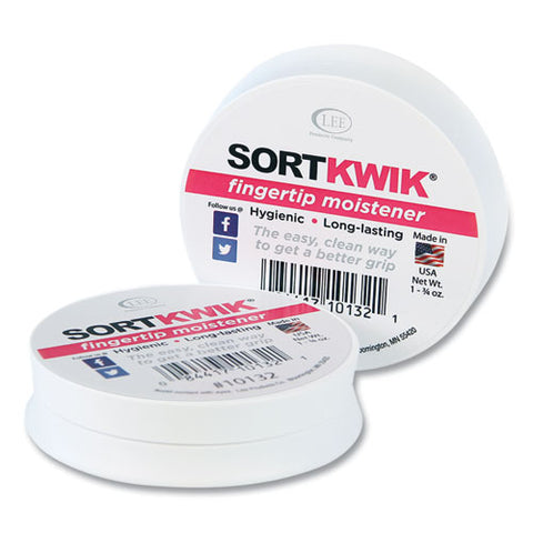 Sortkwik Fingertip Moisteners, 1 3-4 Oz, Pink, 2-pack