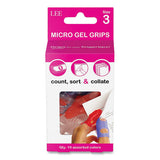 Tippi Micro-gel Fingertip Grips, Size 3, X-small, Assorted, 10-pack