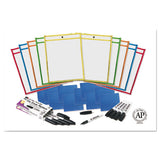 Dry Erase Pocket Class Pack, Assorted Primary Colors, 10-pack