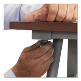Trento Line L-shaped Desk, 59.13" X 59.13" X 29.5", Mocha-gray
