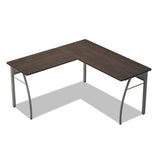 Trento Line L-shaped Desk, 59.13" X 59.13" X 29.5", Mocha-gray