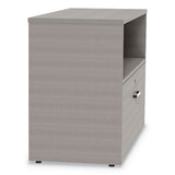 Urban 36" Credenza, Bottom Pedestal, 35.25w X 15.25d X 23.75h, Ash