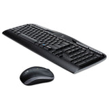Mk320 Wireless Keyboard + Mouse Combo, 2.4 Ghz Frequency-30 Ft Wireless Range, Black