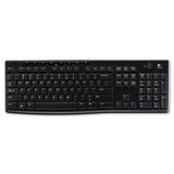 K270 Wireless Keyboard, Usb Unifying Receiver, Black