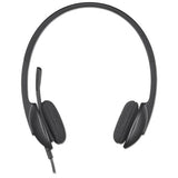 H340 Corded Headset, Usb, Black
