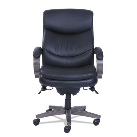 Woodbury High-back Executive Chair, Supports Up To 300 Lbs., Black Seat-black Back, Weathered Gray Base