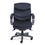 Woodbury Mid-back Executive Chair, Supports Up To 300 Lbs., Black Seat-black Back, Weathered Gray Base