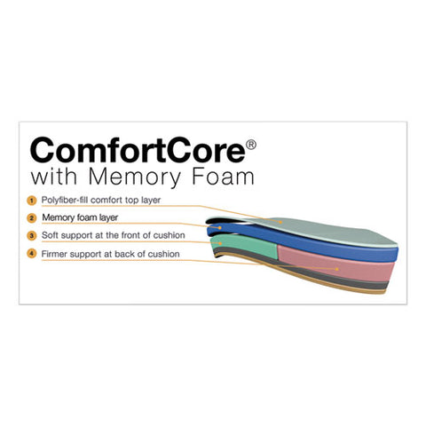 Woodbury Mid-back Executive Chair, Supports Up To 300 Lbs., Black Seat-black Back, Weathered Gray Base