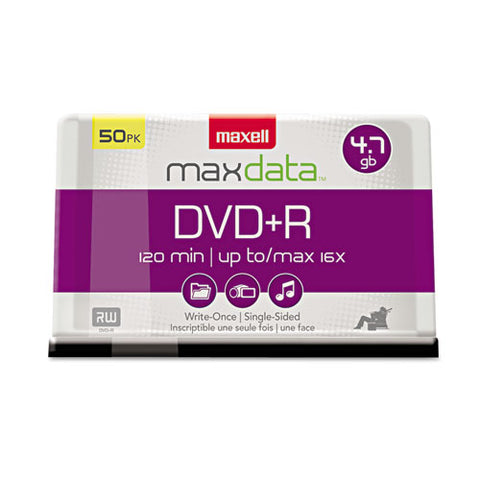 Dvd+r Discs, 4.7gb, 16x, Spindle, Silver, 50-pack