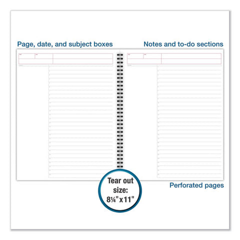 Wirebound Guided Business Notebook, Action Planner, Dark Gray, 11 X 8.5, 80 Sheets