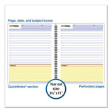 Wirebound Guided Business Notebook, Quicknotes, Dark Gray, 11 X 8.5, 80 Sheets
