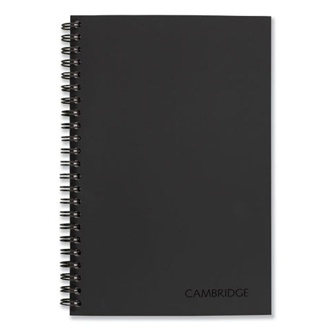 Wirebound Business Notebook, Wide-legal Rule, Black Cover, 8 X 5, 80 Sheets