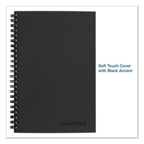 Wirebound Guided Business Notebook, Quicknotes, Dark Gray Cover, 8 X 5, 80 Sheets