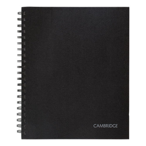 Hardbound Notebook W- Pocket, 1 Subject, Wide-legal Rule, Black Cover, 11 X 8.5, 96 Sheets