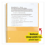 Wirebound Notebook, 5 Subjects, College Rule, Assorted Color Covers, 11 X 8.5, 200 Sheets