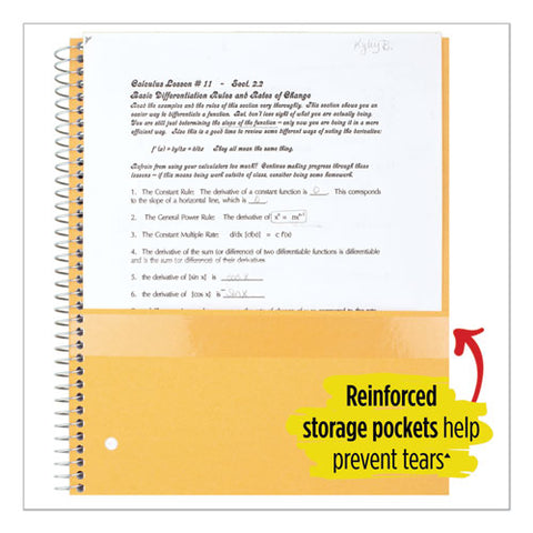 Wirebound Notebook, 3 Subjects, College Rule, Assorted Color Covers, 11 X 8.5, 150 Sheets