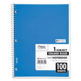 Spiral Notebook, 1 Subject, Medium-college Rule, Assorted Color Covers, 11 X 8, 100 Sheets
