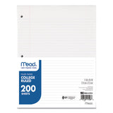 Filler Paper, 3-hole, 8.5 X 11, College Rule, 200-pack