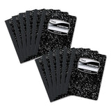 Square Deal Composition Book, Wide-legal Rule, Black, 9.75 X 7.5, 100 Sheets, 12-pack